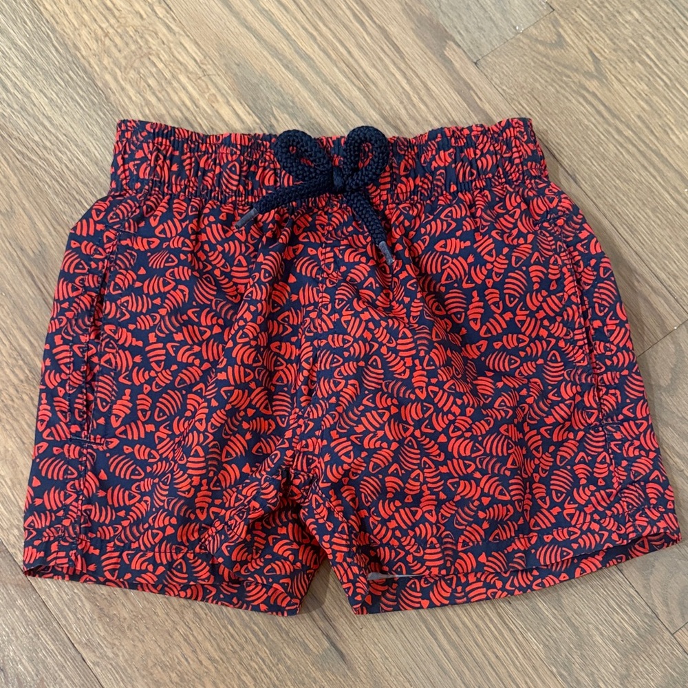 Vilebrequin Red and Navy Kids Swim Trunks